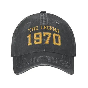 Новая персонализированная бейсбольная кепка Cotton The Legend, родившаяся в 1970 году, Мужская женская дышащая спортивная кепка для папы