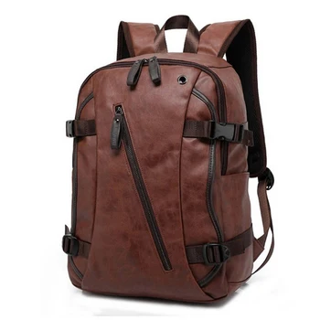 Кожаные рюкзаки для мужчин, сумки для колледжа, Школьный рюкзак для путешествий, Повседневные рюкзаки, сумка через плечо Mochila