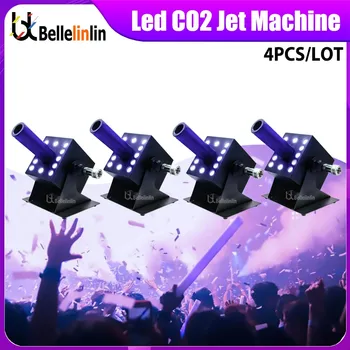 4Pcs 12Led RGB Color Mixing LED CO2 Jet Fog Machine Сценические Спецэффекты Для Вечеринки Event Club DMX LED DJ Lighting DISCO Light